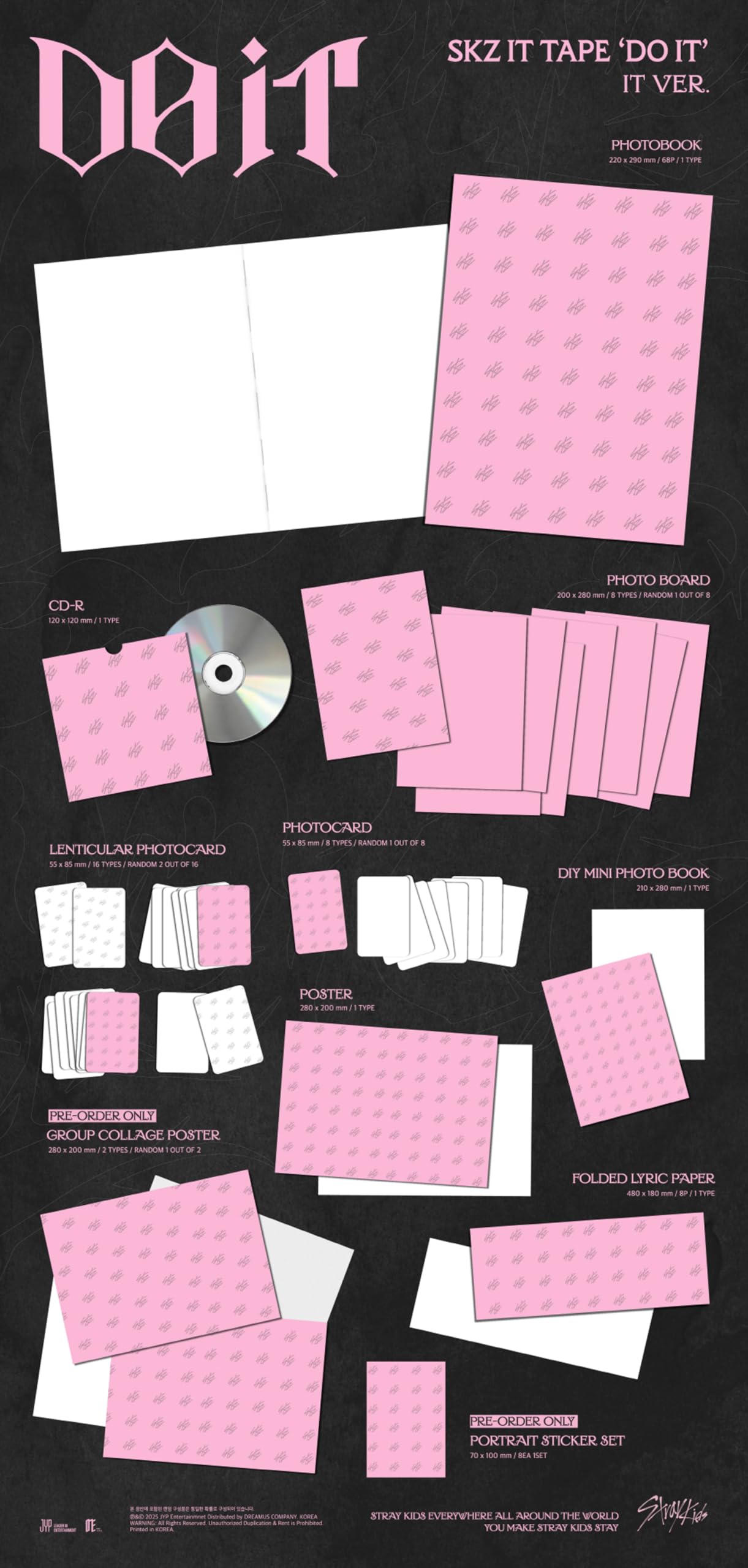 SKZ IT TAPE DO IT Stray Kids Album [IT Ver.] : Amazon.co.uk: Home